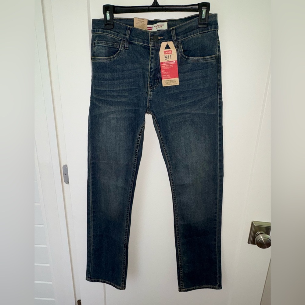 Levi's 511 slim jeans performance stretch boy's sz 18 Reg 29x29 NWT